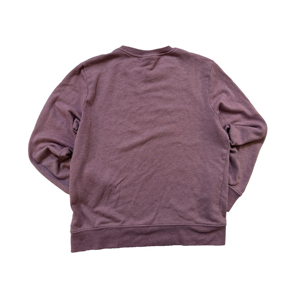 H&M Sweatshirt Women Medium Purple Crewneck Graphic Slogan Never Forget Oversize - Picture 4 of 6